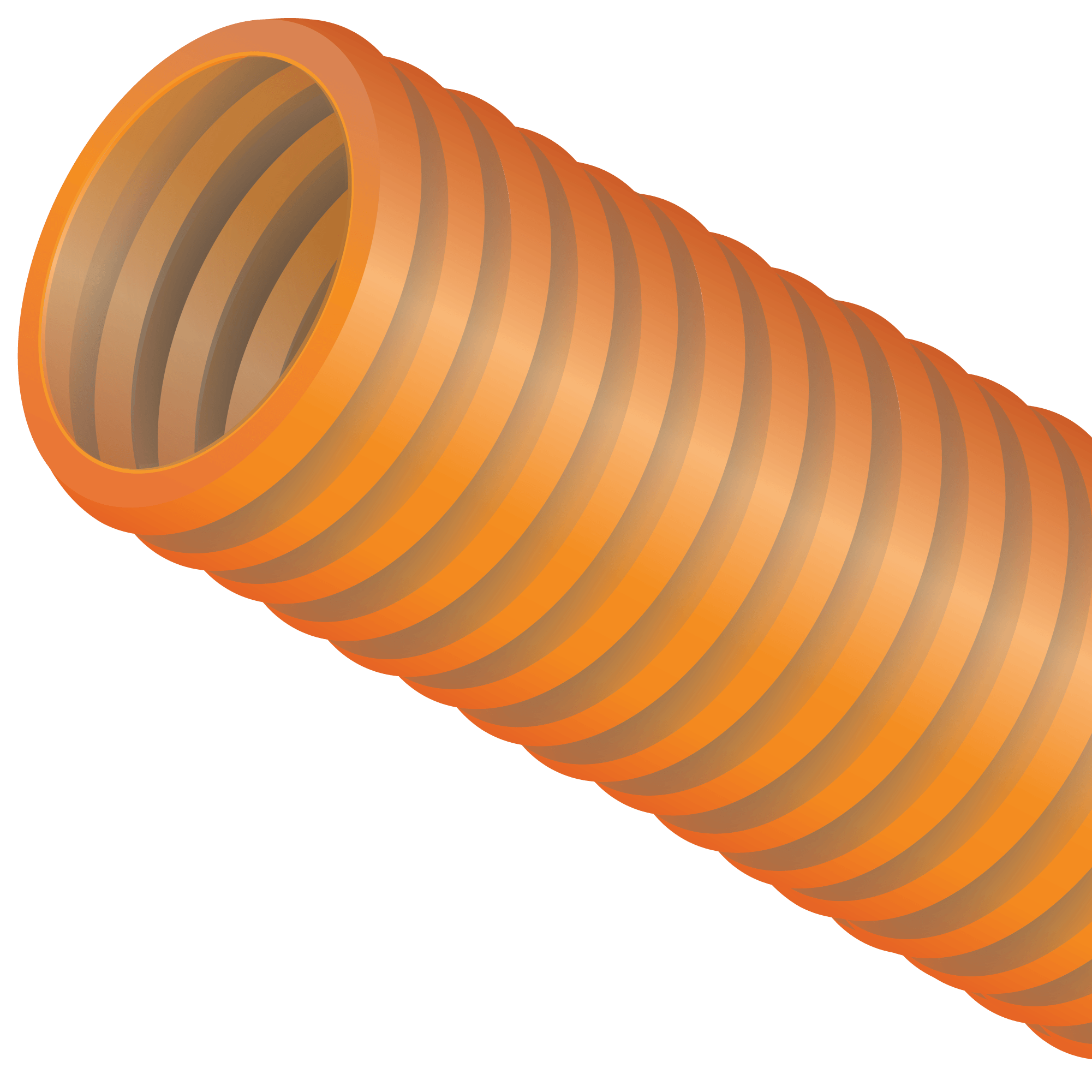 Corrugated conduit is made from HDPE and works well for short runs and in installations where flexibility is a key requirement. 