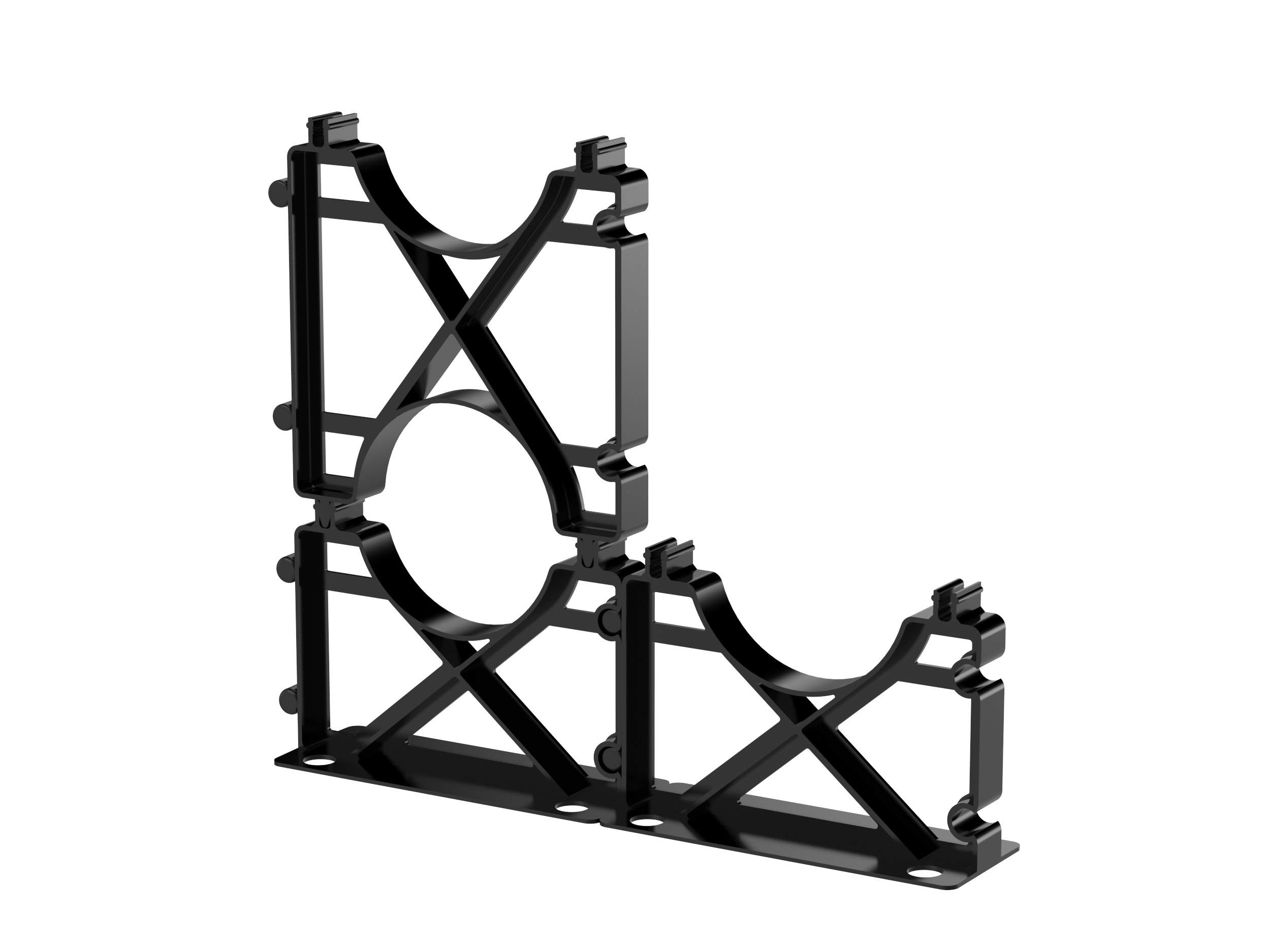 Available in intermediate and base configurations that snap into place, Duct Spacers are used to support duct arrays within trenches. Made from high-impact polymers, Duct Spacers can support heavy loads in direct bury installations while still being lightweight and easy to assemble by hand.